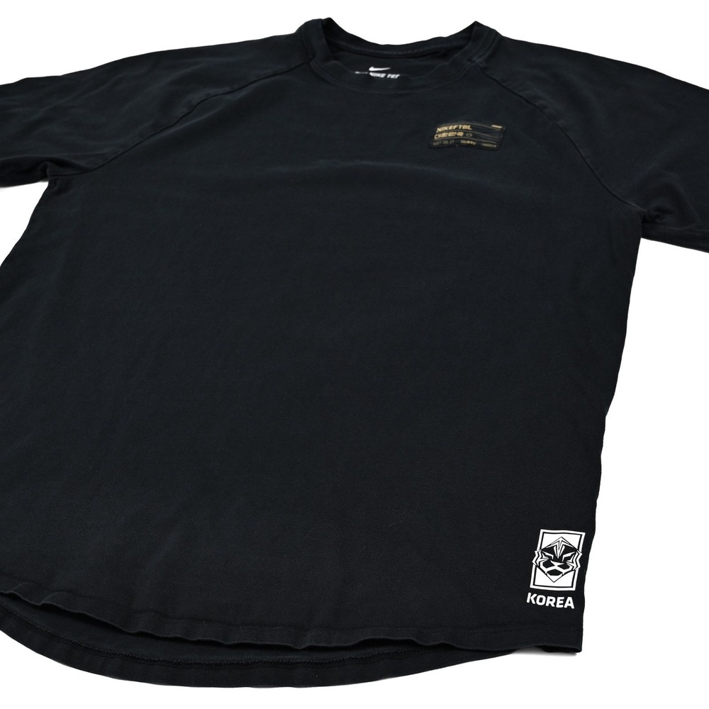 Nike FTBL South Korea Cotton T-Shirt Black Mens Large Soccer CT1949-010 KFA Logo